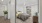a bedroom with a bed and shelves