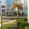 a gated entrance to a building